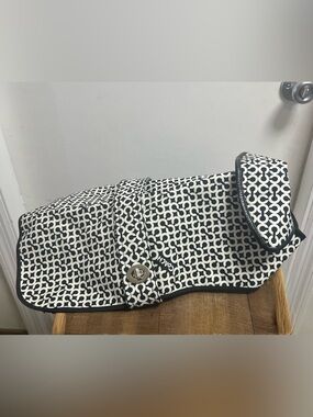 Vintage Coach Black and White Signature Dog Coat/Cover-up
